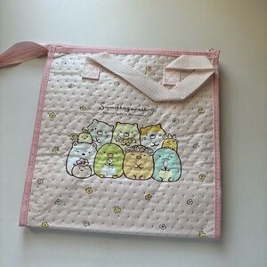 𐙚 Sumikko Gurashi Insulated Lunch Bag Tote Floral Pink NWOT